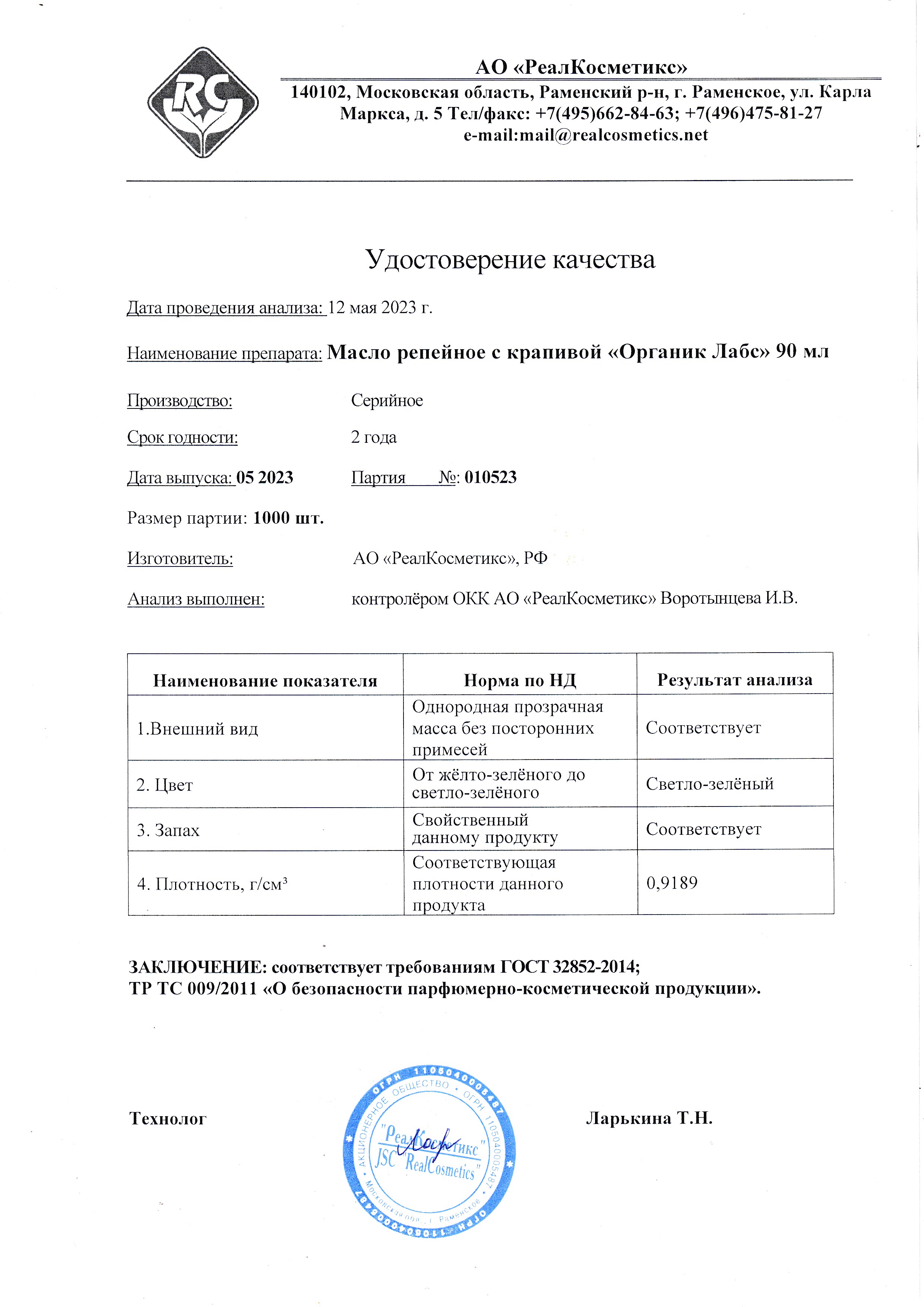 Паспорт №052023